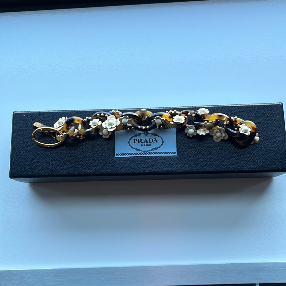 Rare Prada Tortoise Link Bracelet